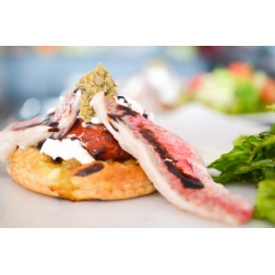 Tarte fine tapenade & rouget