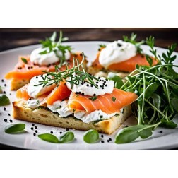 Foccacia saumon fumé