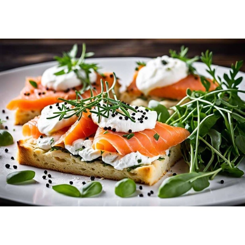 Foccacia saumon fumé Foccacia saumon fumé