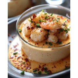 Panna cotta bisque de gambas