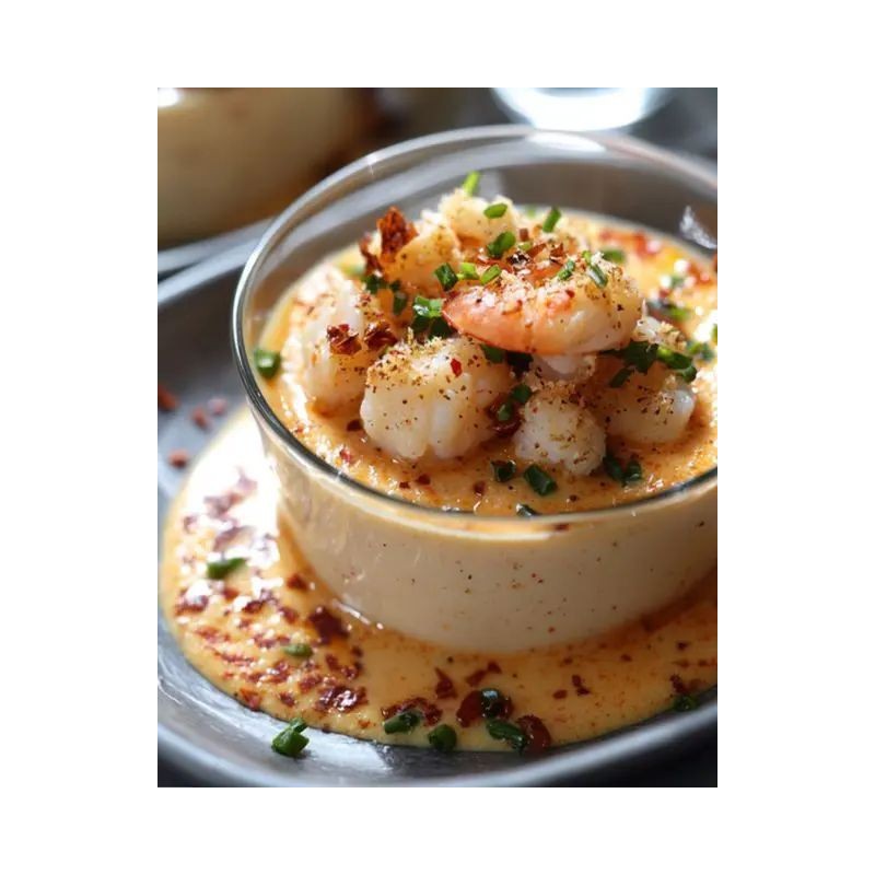 Panna cotta bisque de gambas Panna cotta bisque de gambas
