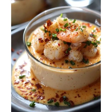 Panna cotta bisque de gambas