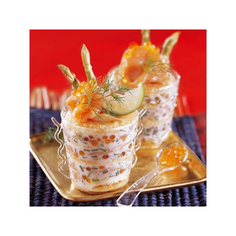 salade œufs de truite et saumon fumé