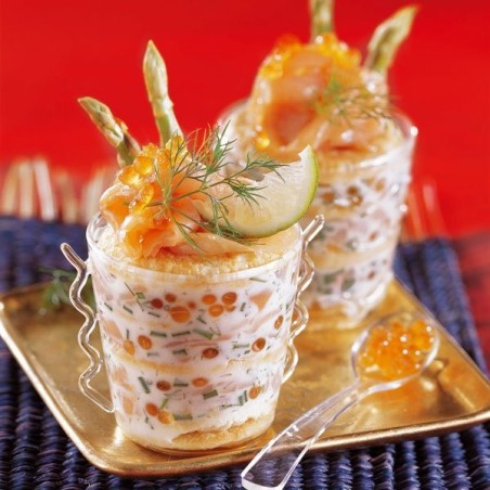 salade œufs de truite et saumon fumé