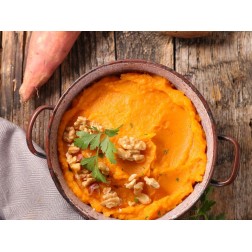 La sole bardée au lard & mousseline de patate douce